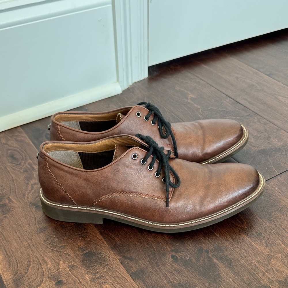 Guess Men’s Brown Business Work Church Wedding Party Business Casual Shoes, sz 9